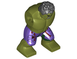 Body Giant, Hulk with Messy Hair and Dark Purple Pants Pattern: {маслинено зелен}