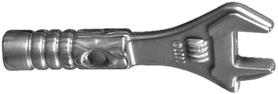 Minifigure, Utensil Tool Adjustable Wrench: {сребърно метален}