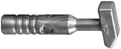 Minifigure, Utensil Tool Cross Pein Hammer - 3-Rib Handle: {сребърно метален}