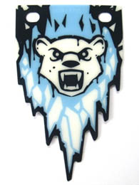 Plastic Flag 5 x 8.5 with Chima Ice Bear Tribe Pattern: {неопределен}