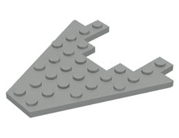 Wedge, Plate 8 x 8 with 3 x 4 Cutout: {сив}