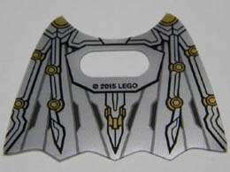 Minifigure, Wings Batman Space Collapsed with Center Opening and Black and Gold Pattern: {прозрачен}