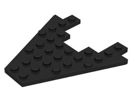 Wedge, Plate 8 x 8 with 3 x 4 Cutout: {черен}