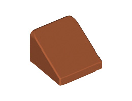 Покривна плочка 1X1X2/3, гладка: {тъмно оранжев}