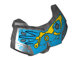 Large Figure Chest Armor Small with Dark Azure and Yellow Pattern (Gali): {титаниево метален}