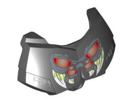 Large Figure Chest Armor Small with Red Spider Eyes and White Fangs Pattern: {черен}