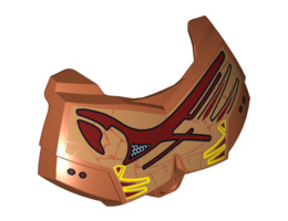 Large Figure Chest Armor Small with Tan and Reddish Brown Pattern: {тъмно оранжев}