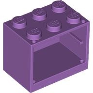 Container, Cupboard 2 x 3 x 2 - Solid Studs: {умерено лавандулов}