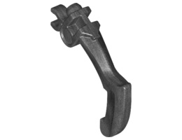 Bionicle Weapon Claw - Bent and Notched with Clip: {титаниево метален}
