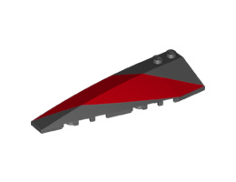 Wedge 10 x 3 Left with Red Stripe Pattern: {черен}