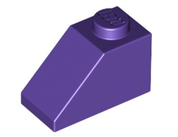 Покривна плочка 1X2/45° : {светло виолетов}