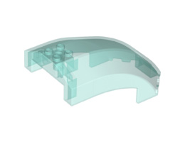 Windscreen 10 x 6 x 4 Curved: {прозрачно светло син}
