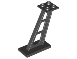 Опора 2X4/2X2, наклонена: {черен}