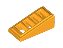 Покривна плочка с решетка 1X2x2/3: {огнено жълто-оранжев}