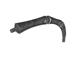 Appendage Bony Large with Axle (Leg / Rib / Tail): {титаниево метален}