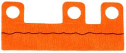 Minifigure, Skirt Cloth Length 10mm with Black Wavy Line Pattern: {ярко оранжев}