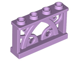 Железна ограда 1X4x2 с 4 стъда: {лавандулов}