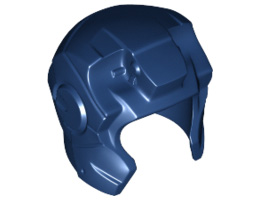 Minifigure, Headgear Helmet Space with Open Face and Top Hinge (Iron Man) : {земно син}