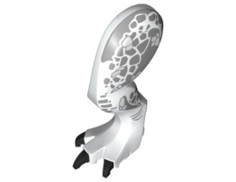 Dinosaur Leg Large (Rear) Tyrannosaurus rex with Pin, Black Claws and Light Bluish Gray Scales Pattern - Left: {бял}