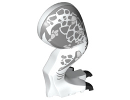 Dinosaur Leg Large (Rear) Tyrannosaurus rex with Pin, Black Claws and Light Bluish Gray Scales Pattern - Right: {бял}