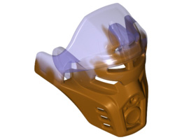 Bionicle Mask of Earth with Marbled Trans-Purple Pattern: {топло златист}