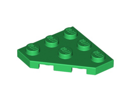 Wedge, Plate 3 x 3 Cut Corner : {тъмно зелен}
