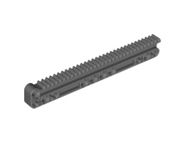 Technic, Gear Rack 1 x 14 x 2 with Axle and Pin Holes: {тъмно каменно сив}