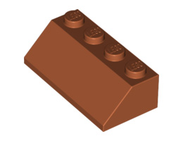 Покривна плоча 2X4/45°: {тъмно оранжев}