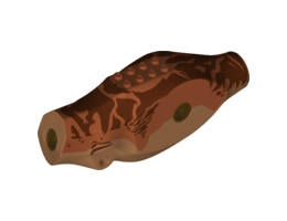 Dinosaur Body Tyrannosaurus rex with Dark Orange Top with Dark Brown Stripes Pattern: {умерен нуга}