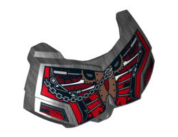 Large Figure Chest Armor Small with Bionicle Chain and Gears Pattern: {титаниево метален}