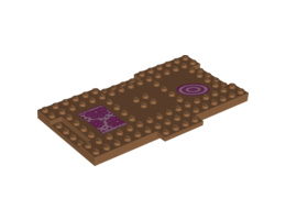 Brick, Modified 8 x 16 with 1 x 4 Indentations and 1 x 4 Plate with Floor Mats Pattern: {умерен нуга}