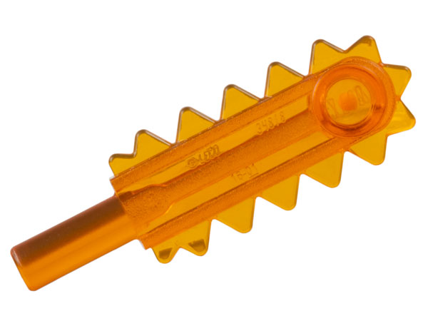 Minifigure, Utensil Tool Chainsaw Blade: {прозрачно ярко оранжев}