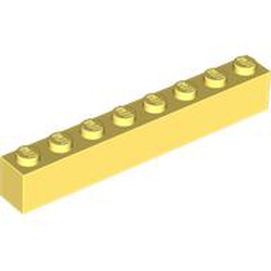 BRICK 1X8: {студено жълт}