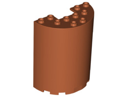 Стенен елемент объл 3X6X6: {тъмно оранжев}