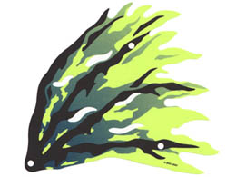 Cloth Wing Dragon Right with Black and Dark Blue Streaks Pattern: {пролетно жълто-зелен}