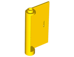 Door 1 x 3 x 4 Right - Open Between Top and Bottom Hinge : {ярко жълт}