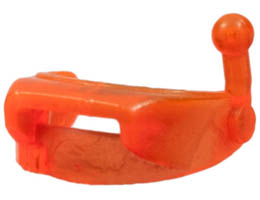 Minifigure, Visor with Horizontal Slit and Antenna: {прозрачно флуорисциращо червеникаво оранжев}