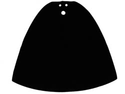 Cloth Cape with 3 Holes, Large Buildable Figures: {черен}
