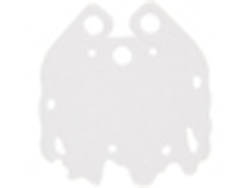 Minifigure, Cape Cloth, Ringwraith Style Tattered : {бял}