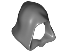 Minifigure, Headgear Hood : {тъмно каменно сив}