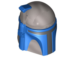 Large Figure Head Modified SW Mandalorian Helmet with Jango Pattern: {сребърно метален}