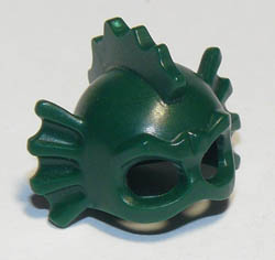 Minifigure, Headgear Head Cover, Swamp Creature with Eye Holes, Fins and Spikes: {земно зелен}