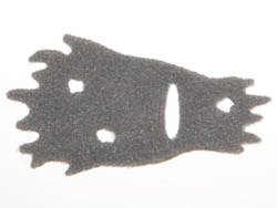 Minifigure, Cape Cloth, Tattered with Holes, Fur Effect: {тъмно каменно сив}