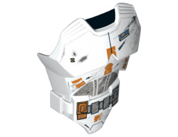 Large Figure Torso with SW Battle Damaged Armor Pattern (Clone): {бял}
