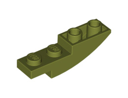 Тухличка 1X4X1 инверсна дъга : {маслинено зелен}