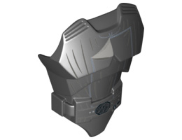 Large Figure Torso with SW Jedi Robe Pattern (Jedi Luke): {черен}