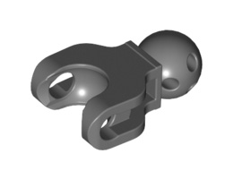 Hero Factory Arm / Leg with Ball Joint and Ball Socket, Short: {тъмно каменно сив}