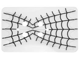 Plastic Cape and Collar with Black Spideweb Pattern, Sheet of 2 (Spider Lady): {прозрачен}