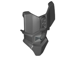 Large Figure Torso Armor 2 Chest Holes with Ball Joint Socket with Large Belt Buckle Pattern (Darth Vader): {черен}