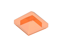 Плочка пирамида 1X1X2/3: {прозрачно флуорисциращо червеникаво оранжев}